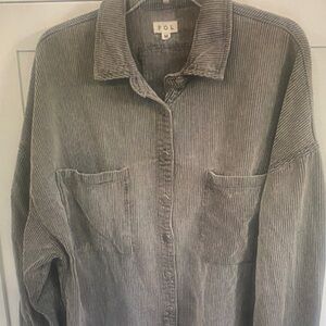 POL Corduroy Trucker Shacket - M - EUC